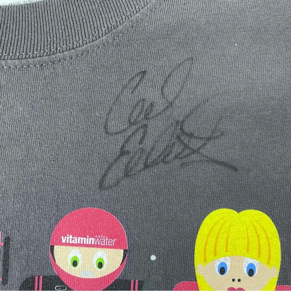 Carl Edwards Signed #99 Vitamin Water Racing Gray Pitcrew Shirt Size 2XL; NASCAR